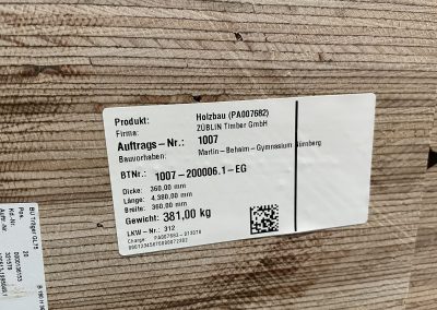 Dieses Trägerelement wird im Erdgeschoss des künftigen MBG-Schulhauses eingebaut werden.