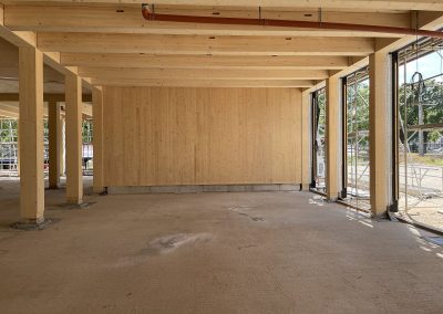 Blick in den künftigen Verwaltungsbereich mit Sekretariat, Räumen der Schulleitung usw.